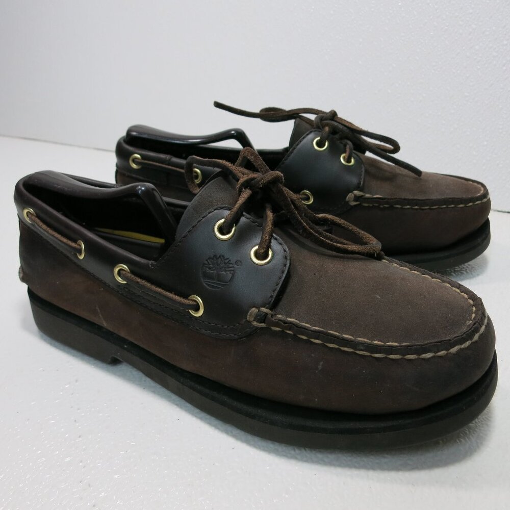 St. John's Bay Oil Tanned Nubuck Leather Casual Deck Boat Shoes Oxfords 9.5 M
